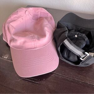 Set of women’s workout hats